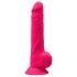 Silexd 9,5 - upogljiv, prijemljiv, testisni dildo - 24 cm (roza) 