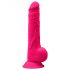 Silexd 9,5 - upogljiv, prijemljiv, testisni dildo - 24 cm (roza) 