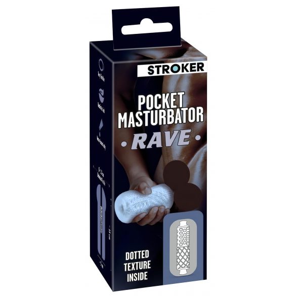 STROKER Rave - umetna zadnjica masturbator (prosojna)