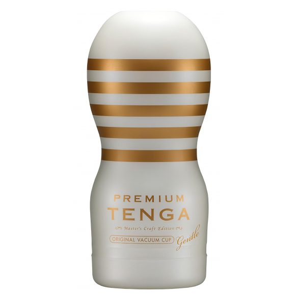 TENGA Premium Gentle - masturbator za enkratno uporabo (bel) 