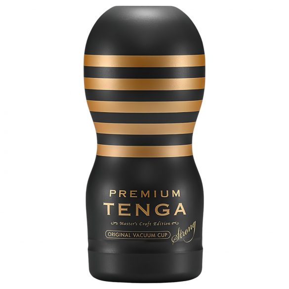 TENGA Premium Strong - masturbator za enkratno uporabo (črn) 