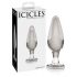 Icicles No. 26 - stožčasti stekleni analni dildo (prosojen) 