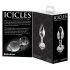 Icicles No. 44 - stožčasti, stekleni analni dildo (prozoren)