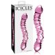 Icicles No. 55 - stekleni dildo z dvojnim koncem in točko G (roza) 