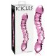 Icicles No. 55 - dvostranski G-točka stekleni dildo (roza)