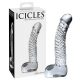 Icicles No. 61 - steklen dildo s penisom (prosojen) 