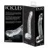 Icicles No. 61 - steklen dildo s penisom (prosojen) 