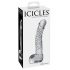 Icicles No. 61 - steklen dildo s penisom (prosojen) 