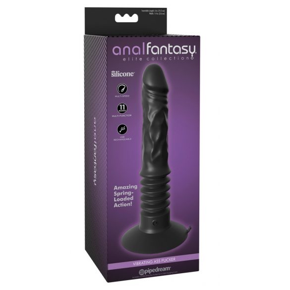 Analfantasy Ass Fucker - analni vibrator za polnjenje (črn) 