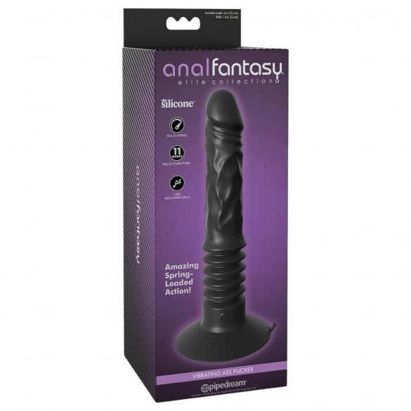 Analfantasy Ass Fucker - analni vibrator za polnjenje (črn) 