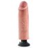 King Cock 10 - Prilagodljiv dildo z blazinicami (25 cm) - naravni 