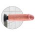 King Cock 10 - Prilagodljiv dildo z blazinicami (25 cm) - naravni 