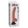 King Cock 9 - gibljiv vibrator z nogami (26 cm) - naravni 