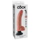 King Cock 9 - gibljiv vibrator z nogami (26 cm) - naravni 