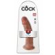 King Cock 9 - dildo z objemko (23 cm) - temno naraven 