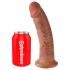 King Cock 9 - prisesna realistična dildo (23 cm) - temna naravna