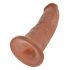 King Cock 9 - dildo z objemko (23 cm) - temno naraven 