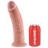 King Cock 10 - velik dildo z objemko (25 cm) - naravni 