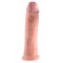 King Cock 10 - velik dildo z objemko (25 cm) - naravni 