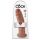 King Cock 10 - velik dildo z objemko (25 cm) - temno naraven 