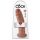 King Cock 10 - velik dildo z objemko (25 cm) - temno naraven 