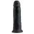 King Cock 10 - velik dildo z objemko (25 cm) - črn 