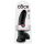 King Cock 9 - velik vibrator z objemko za testise (23 cm) - črn 