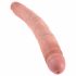 King Cock 12 Slim - realistični dvojni dildo (31 cm) - naravni