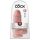 King Cock 9 Chubby - pripenjalni, testisni dildo (23 cm) - naravni 