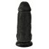 King Cock 9 Chubby - prisesek z dresnikom, seski dildo (23 cm) - črna