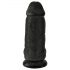 King Cock 9 Chubby - dildo s prisesalno osnovo in modi (23 cm) - črn