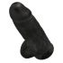 King Cock 9 Chubby - pripenjalni, testisni dildo (23 cm) - črn 