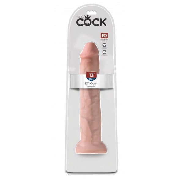 King Cock 13 - velikanski realistični dildo (33 cm) - naravni 