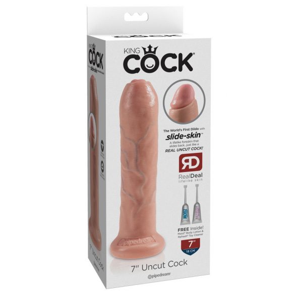 King Cock 7 Foremanator - realistični dildo (18 cm) - naravni 