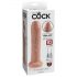 King Cock 7 - realistični dildo (18 cm) - naravna barva