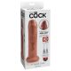 King Cock 7 Foremanator - realistični dildo (18 cm) - temno naraven 