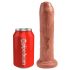 King Cock 7 Foremanator - realistični dildo (18 cm) - temno naraven 