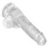 King Cock Clear 6 - majhen dildo s testisi (15 cm) 