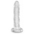 King Cock Clear 6 - lepljivi dildo (15 cm) 