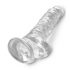 King Cock Clear 8 - pripenjalni, testisni dildo (20 cm) 