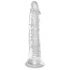 King Cock Clear 8 - velik dildo z objemko (20 cm) 