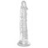 King Cock Clear 8 - velik dildo z objemko (20 cm) 