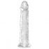 King Cock Clear 8 - velik dildo z objemko (20 cm) 