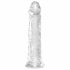 King Cock Clear 8 - velik dildo s priseskom (20 cm)