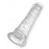 King Cock Clear 8 - velik dildo z objemko (20 cm) 