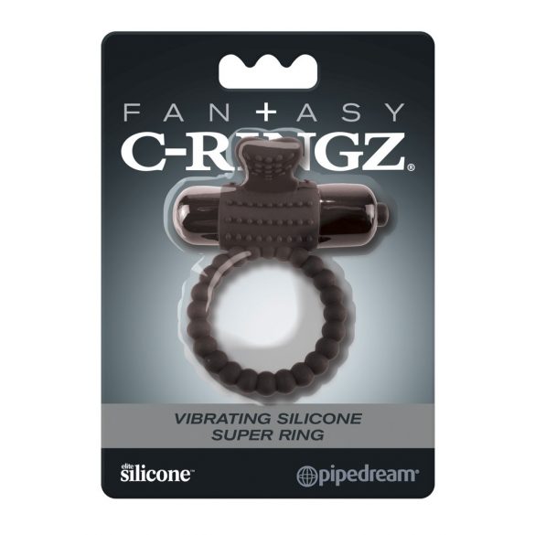 Pipedrem Fantasy C-Ringz - vibracijski obroček za penis (črn) 