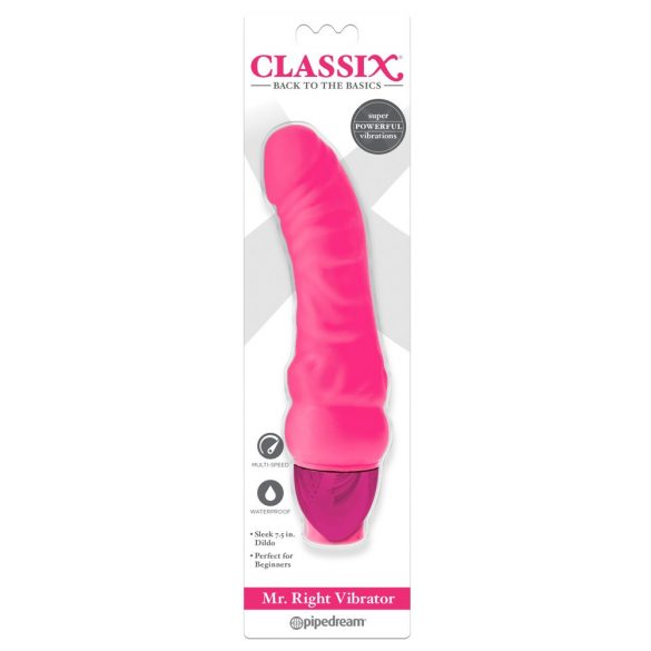 Classix Mr. Right - silikonski dildo za začetnike s penisom (roza) 