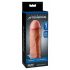 X-TENSION Perfect 1 - realistični kondom za penis (17,7 cm) - naravna barva