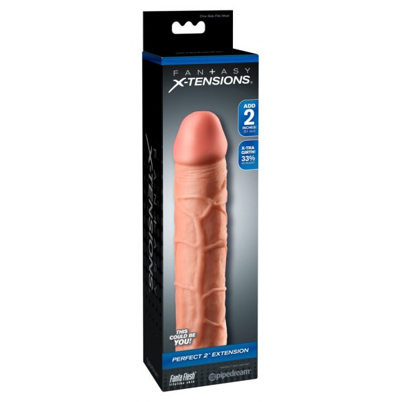 X-TENSION Perfect 2 - realistična nožnica za penis (20,3 cm) - naravna 