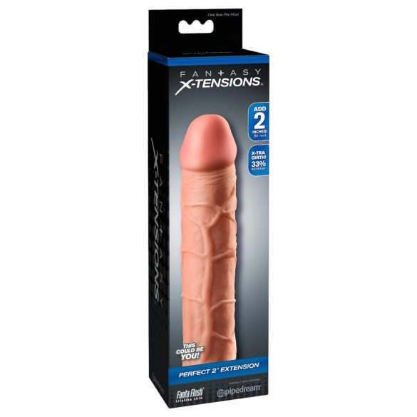 X-TENSION Perfect 2 - realistična nožnica za penis (20,3 cm) - naravna 